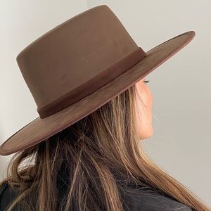 Melissa Córdobes Suede Wide Brim Hat